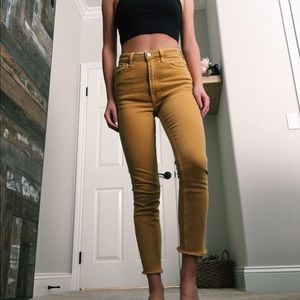 Abercrombie yellow jeans